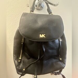 Michael Kors Black Leather Backpack
